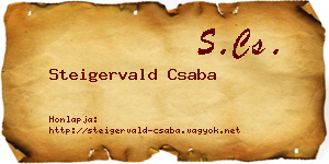 Steigervald Csaba névjegykártya